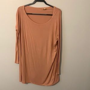 Piko 3/4 sleeve peach tunic